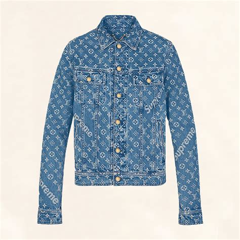 supreme x louis vuitton jacket replica|supreme louis vuitton denim jacket.